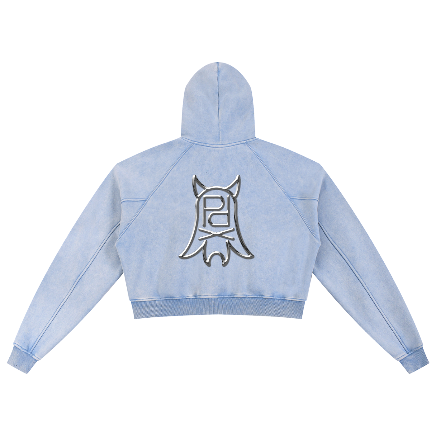 Chrome Crop Hoodie