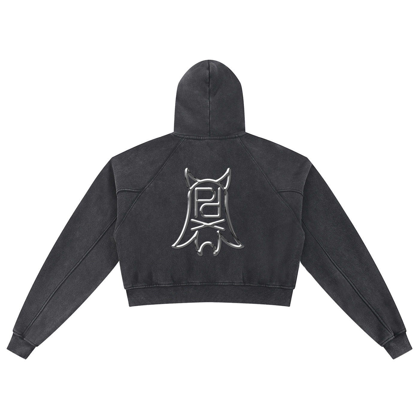 Chrome Crop Hoodie