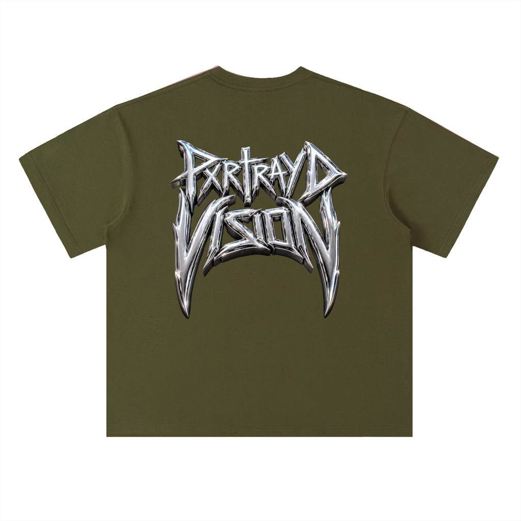 Chrome Drop Shoulder Cotton T-Shirt