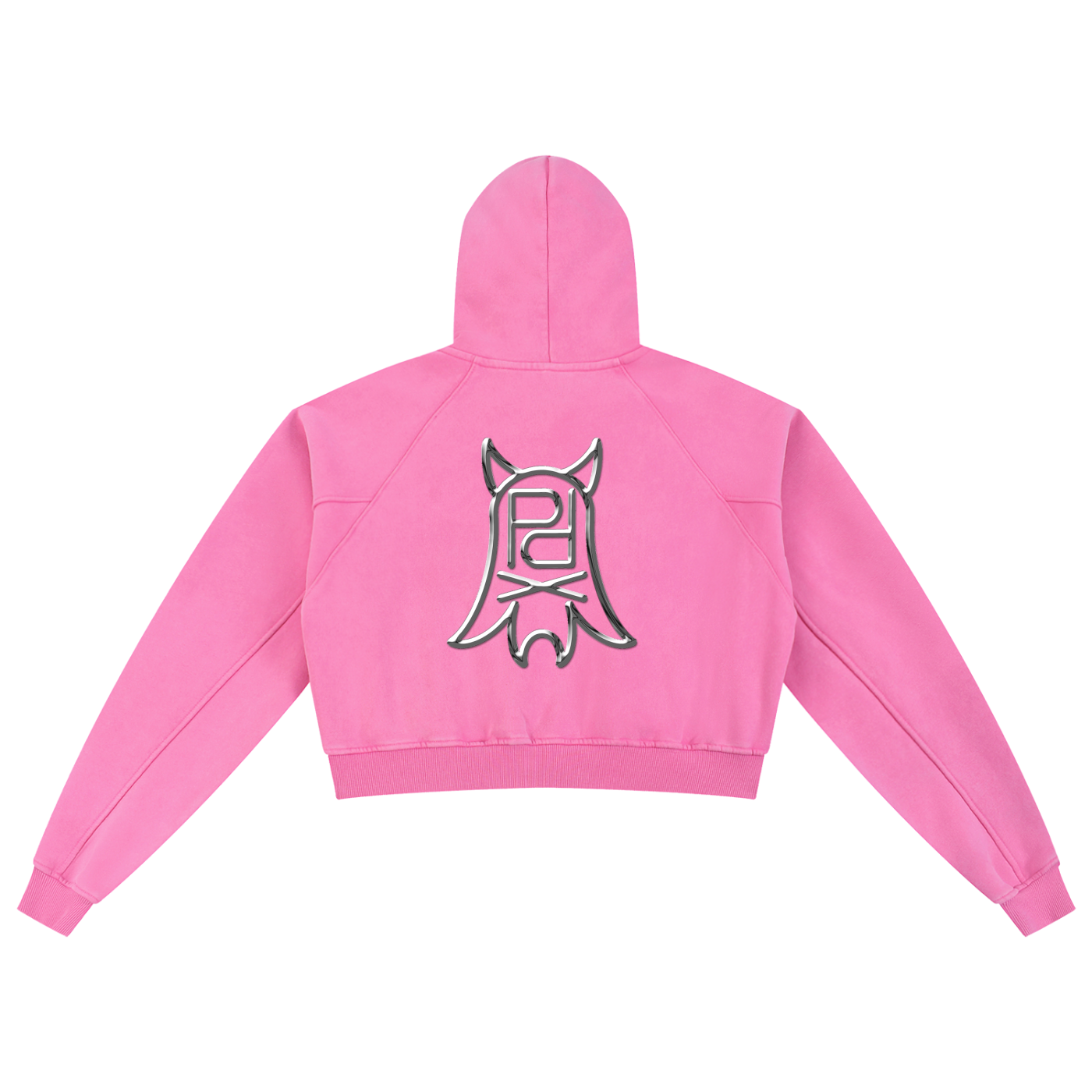 Chrome Crop Hoodie