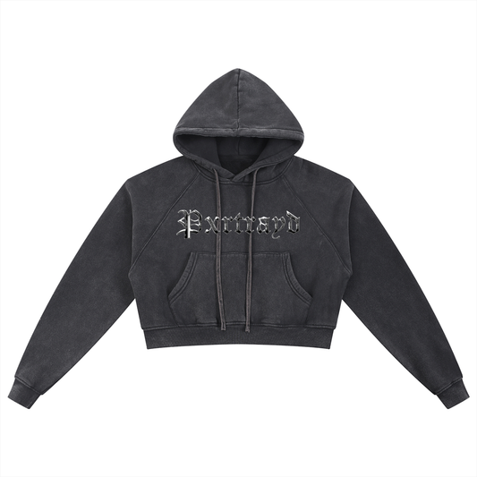 Chrome Crop Hoodie